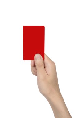 eli boş bir kart tut