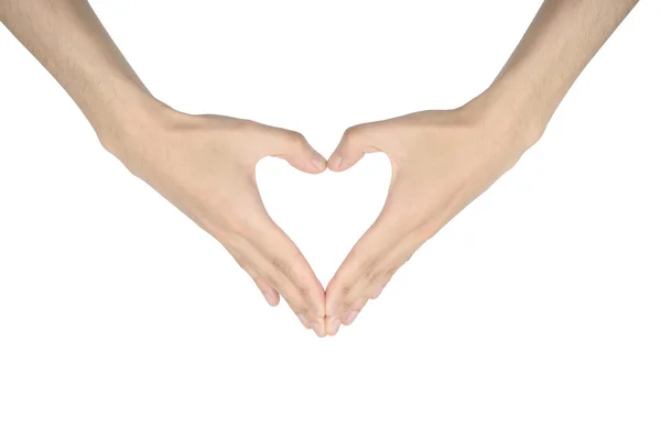 Heart shaped hands sign — Stock Photo, Image