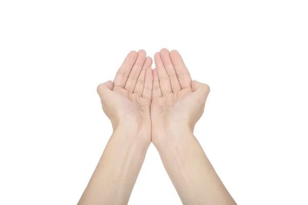 Asyalı adamın açık elleri