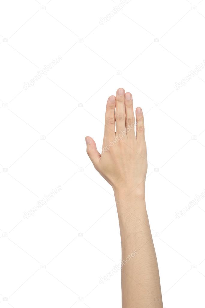 hand showing the five fingers
