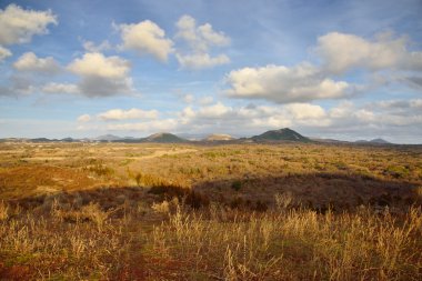 Mundoji volkanik koni Jeju Adası, Kore üzerinden görüntülemek