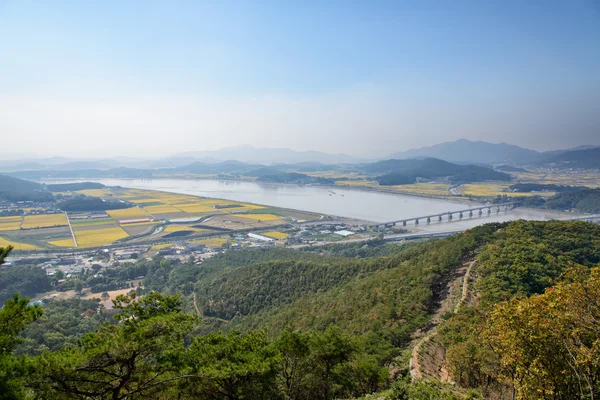 Blick auf die Insel Ganghwa und die Ebene von Gimpo — Stockfoto