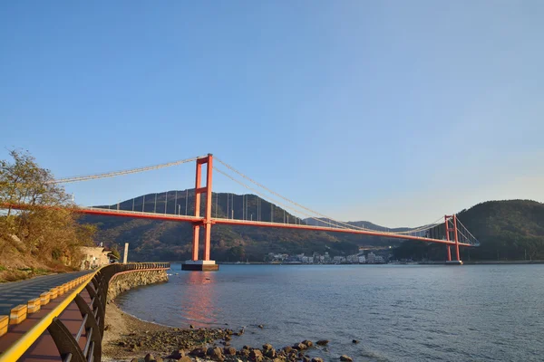 南海在韩国最大的悬索桥 — 图库照片