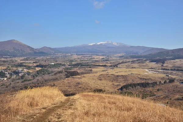 Montaña Hanla, Vista desde el Cono Volcánico SaeByeol en la Isla de Jeju — Foto de Stock