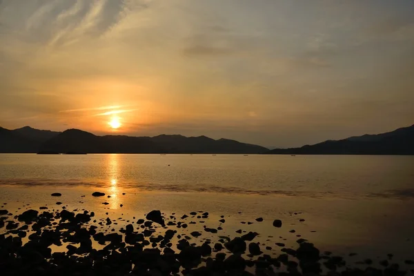 韓国・南海の海辺の夕日 — ストック写真