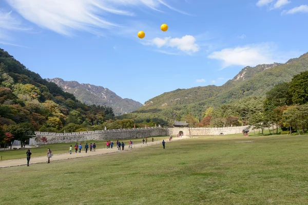 Mungyeong, Coreia - 14 de outubro de 2014: primeiro Portão de Mungyeongsaej — Fotografia de Stock