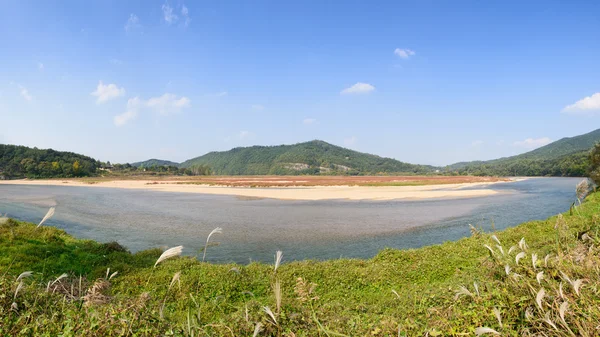 View of Nakdong river from Hahoe village — Stock Photo, Image