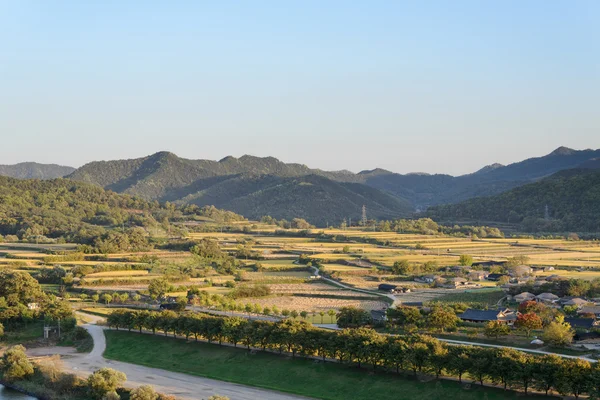 Vista de Andong Hahoe pueblo popular —  Fotos de Stock