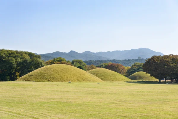 Gyeongju Silla mezarlar — Stok fotoğraf
