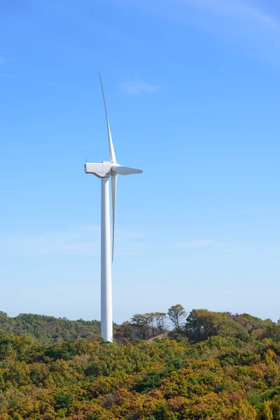 Větrné elektrárny v hoře — Stock fotografie