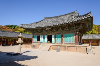 Gyeongju, Kore - 19 Ekim 2014: Bulguksa Geukrakjeon