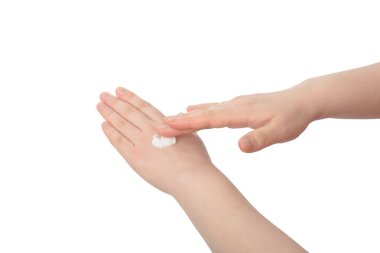 bir yandan beyaz losyon