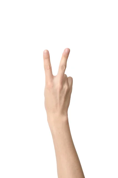 Hand sign of number two — Stock Photo, Image