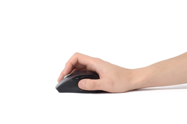 Hand holding wireless mouse — Stock Photo, Image