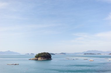 Tongyeong deniz görünümü