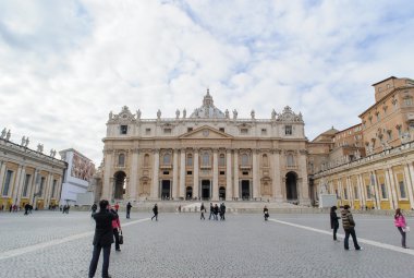 Vatikan, İtalya - 27 Ocak 2010: Piazza San Pietro