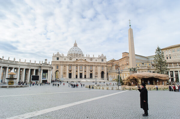 VATICAN, ITALY - JANUARY 27, 2010: Piazza San Pietro