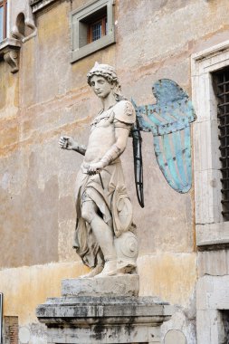 Roma, İtalya - 27 Ocak 2010: Saint Michael heykeli