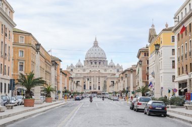 Rome, İtalya - 27 Ocak 2010: Saint Peter's Basilica