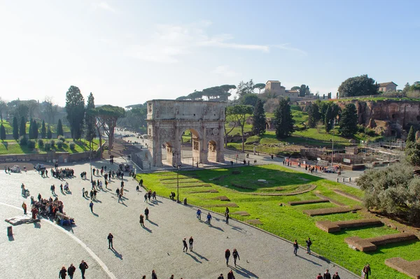 Rome, İtalya - 21 Ocak 2010: Arch Konstantin — Stok fotoğraf