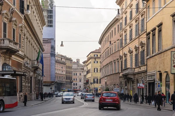 Řím, Itálie – 24. ledna 2010: ulice v Římě Stock Fotografie