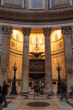 Rome, İtalya - 27 Ocak 2010: Pantheon, iç görünüm