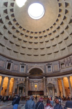 Rome, İtalya - 27 Ocak 2010: Pantheon, iç görünüm