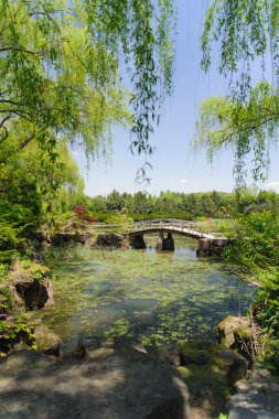 Paju, Kore - 16 Mayıs 2011: Byeokchoji botanik Ga peyzaj