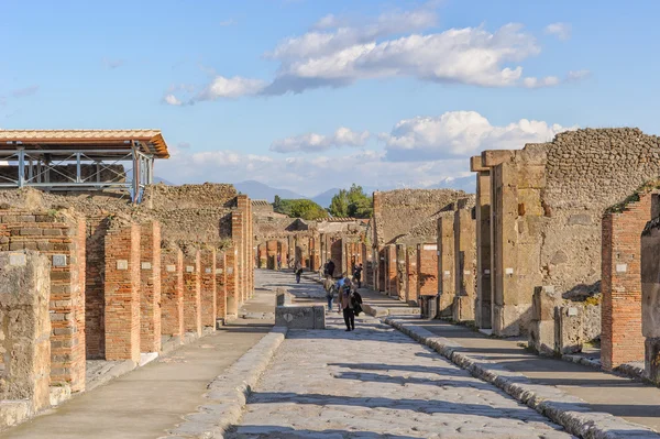 Naples, İtalya - 19 Ocak 2010: Street Pompeii