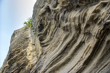 Jeju adasında Yongmeori sahilinde tortul