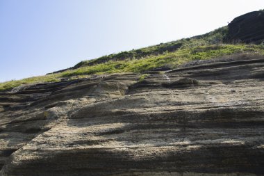 Jeju adasında Yongmeori sahilinde tortul