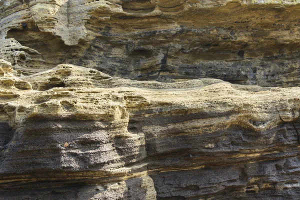 Sedimentární hornina na Yongmeori pobřeží ostrova Jeju — Stock fotografie