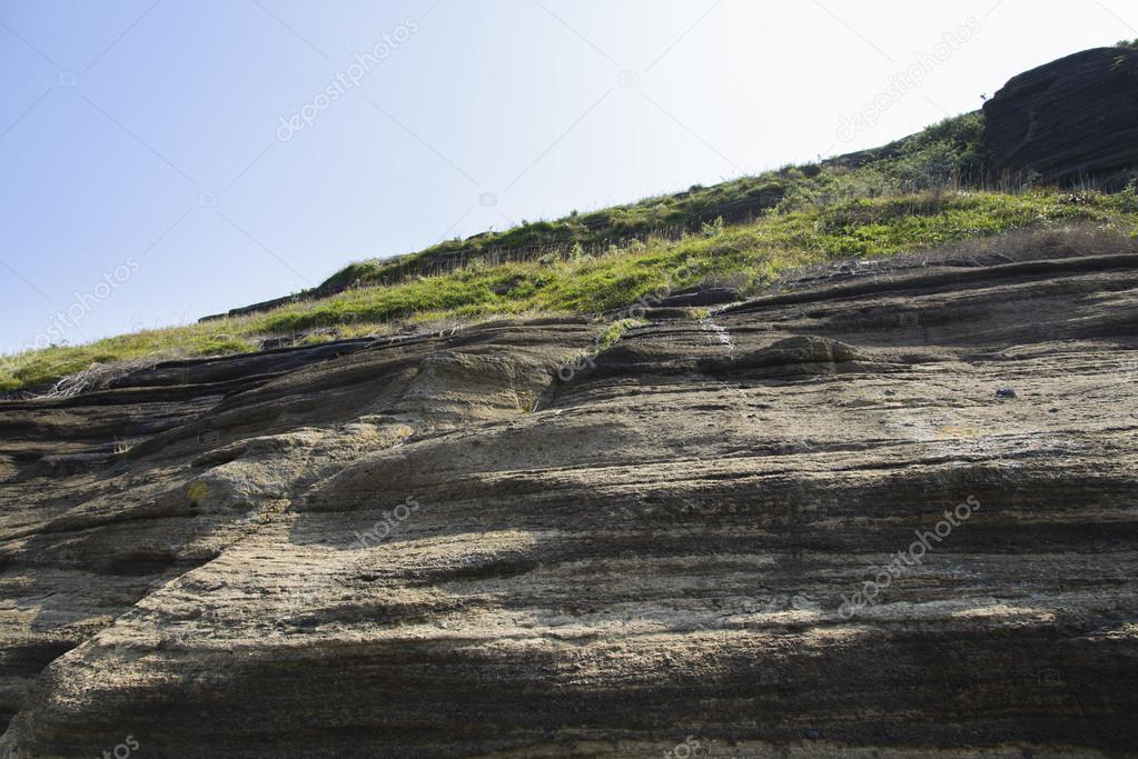 sedimentary rock at Yongmeori coast in Jeju island