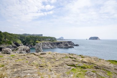 Coast View from hill of storm