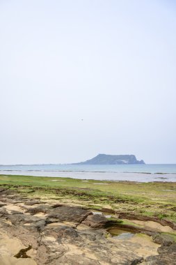 Manzara Seongsan Ilchulbong ile Gwangchigi Beach.