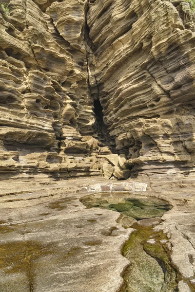 Podivné skály na pláži Yoengmeri v Jeju — Stock fotografie