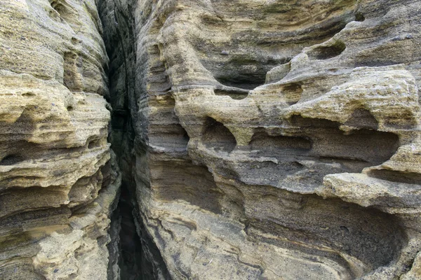 Sedimentary rock at Yongmeori coast in Jeju island — Stock Photo, Image