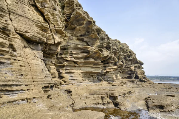 Strange Rocks at Yoengmeri Beach in Jeju — Stock Photo, Image