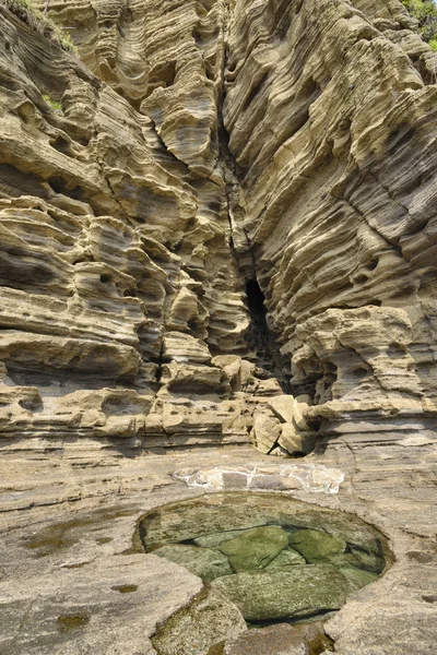 Yoengmeri Beach deki Jeju garip kayalar — Stok fotoğraf