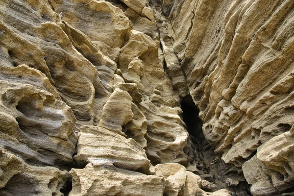 Sedimentair gesteente op Yongmeori kust in eiland Jeju — Stockfoto