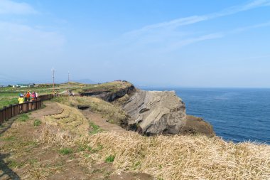 Jeju-do, Korea - April 11, 2015: Olle No. 10 Course in Songaksan