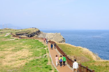 Jeju-do, Korea - April 11, 2015: Olle walking path No. 10 Course