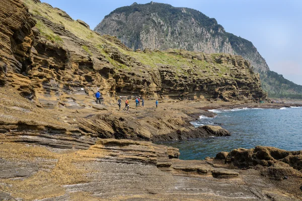Jeju-do, Korea - April 11, 2015: View of the Yongmeori Coast in