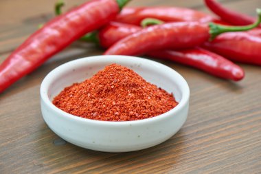 Kore chili biber tozu ve biber biber