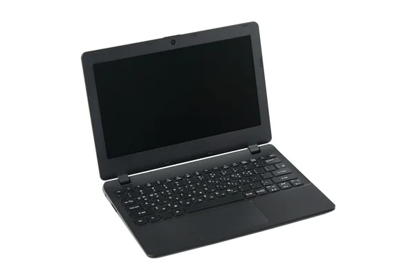 Schwarzer Laptop geöffnet — Stockfoto