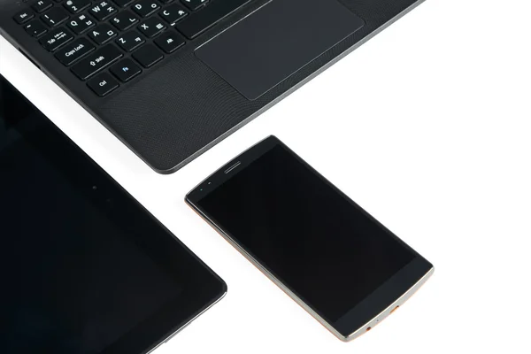 Smartphone, Tablet PC en laptop — Stockfoto