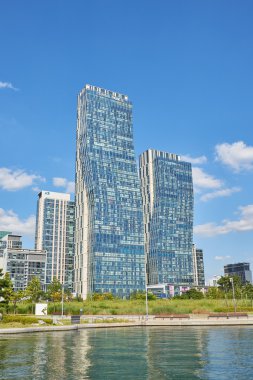 Songdo, Kore - 07 Eylül 2015: Songdo uluslararası işletme