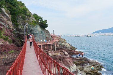 Busan, Korea - September 20, 2015: Songdo Coast Bolle-gil Walkwa