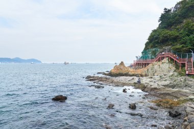 Busan, Korea - September 20, 2015: Songdo Coast Bolle-gil Walkwa