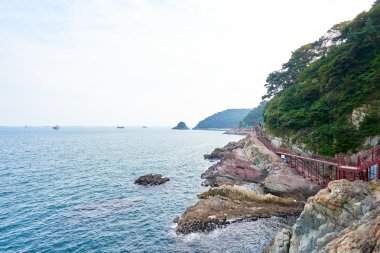 Busan, Korea - September 20, 2015: Songdo Coast Bolle-gil Walkwa